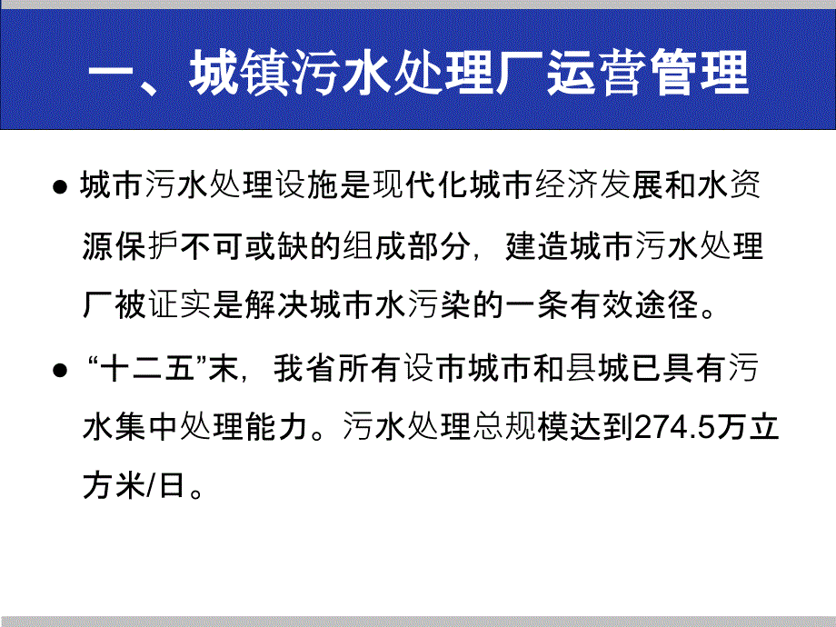 城镇污水处理厂运营管理及提标改造概述49958_第2页