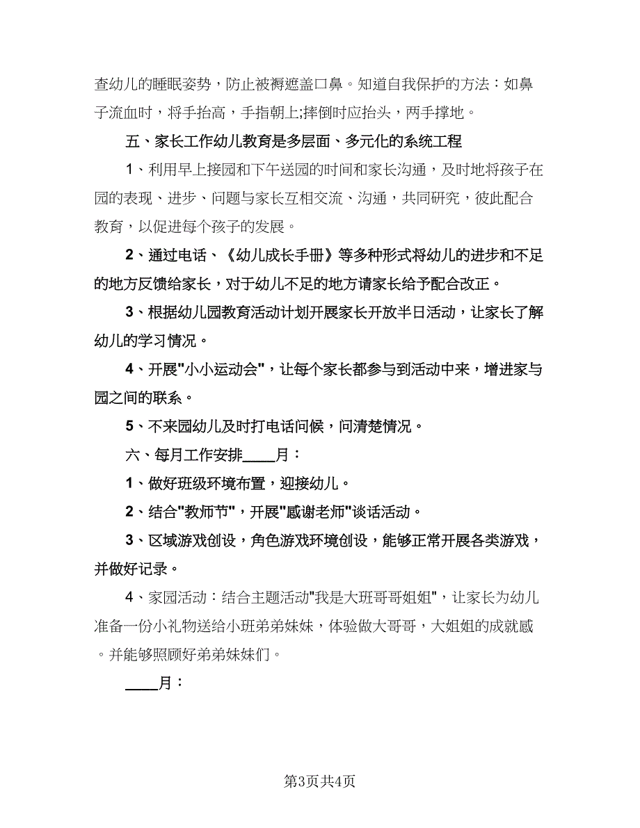 幼儿园大班学期班务计划模板（1篇）.doc_第3页