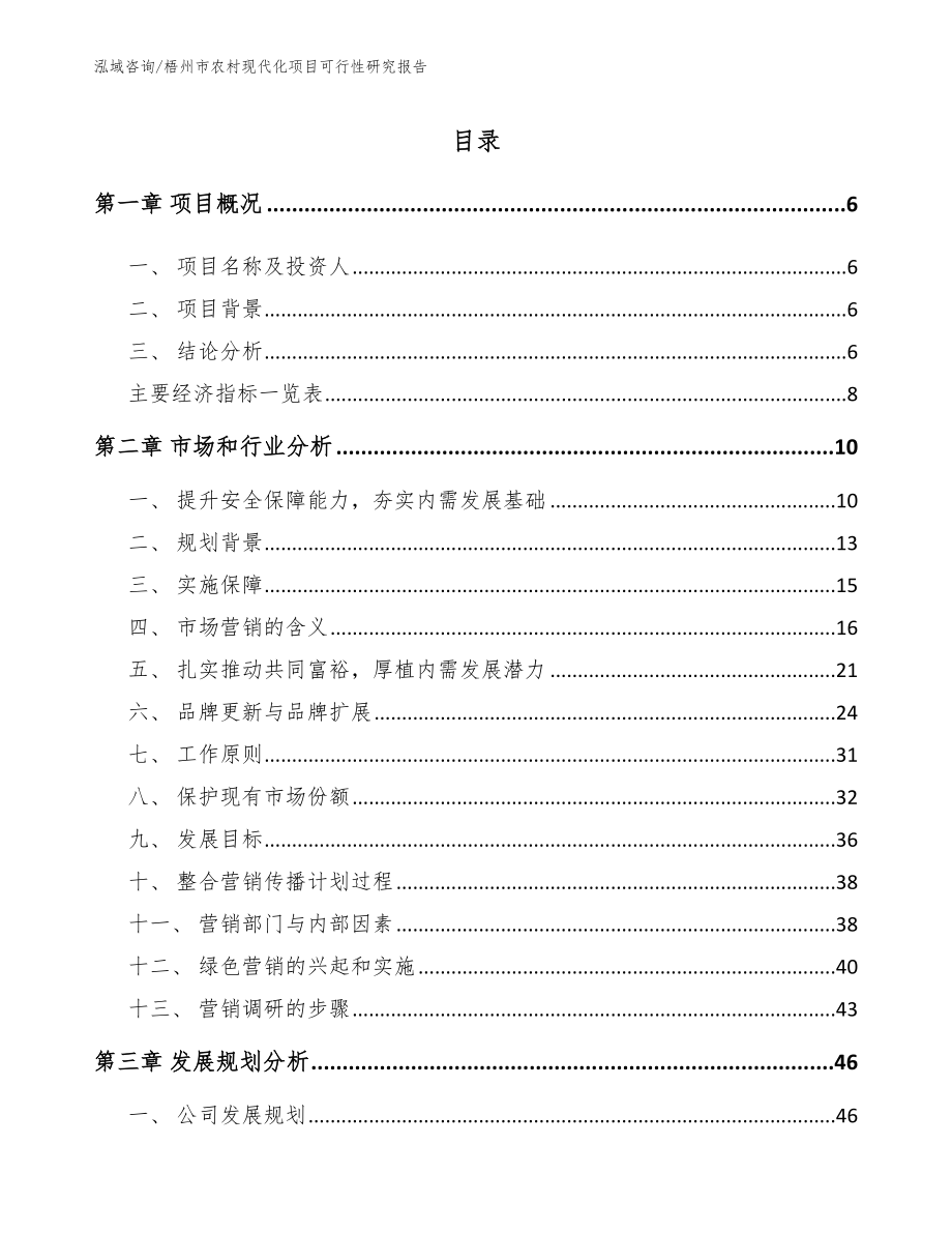 梧州市农村现代化项目可行性研究报告_第2页