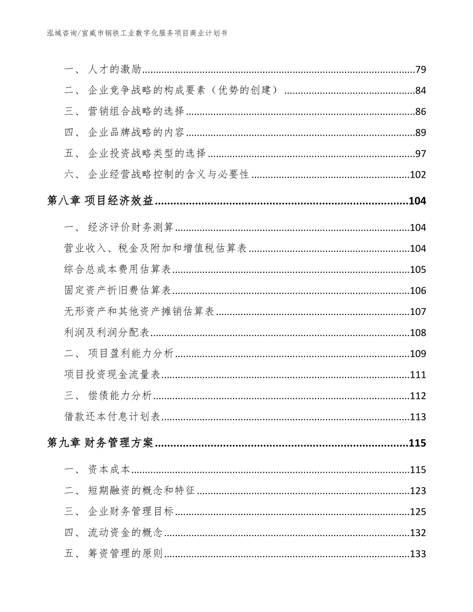 宣威市钢铁工业数字化服务项目商业计划书（模板范本）_第4页