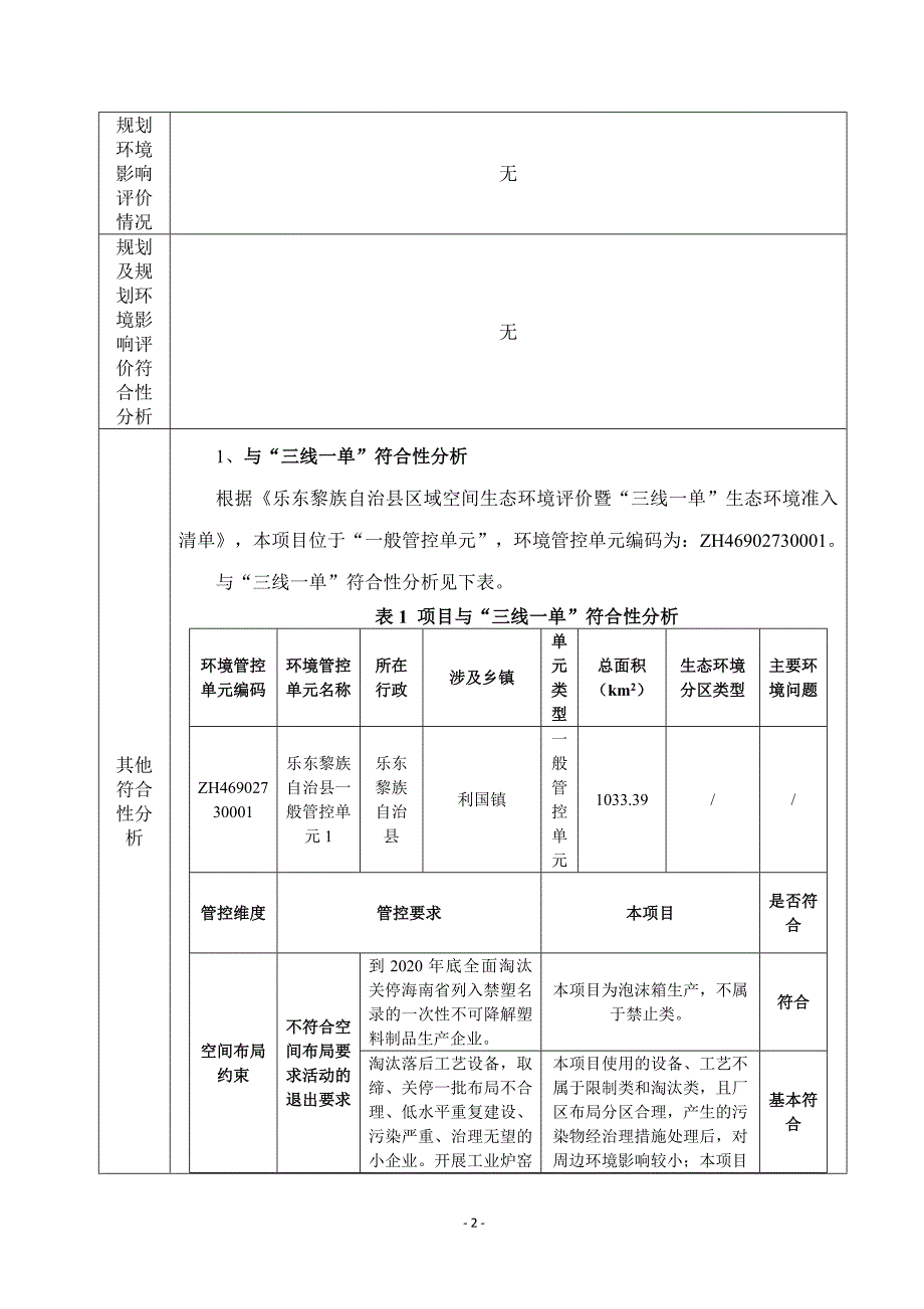 乐东卓新生态农业有限公司泡沫箱生产建设工程环评报告 .docx_第3页