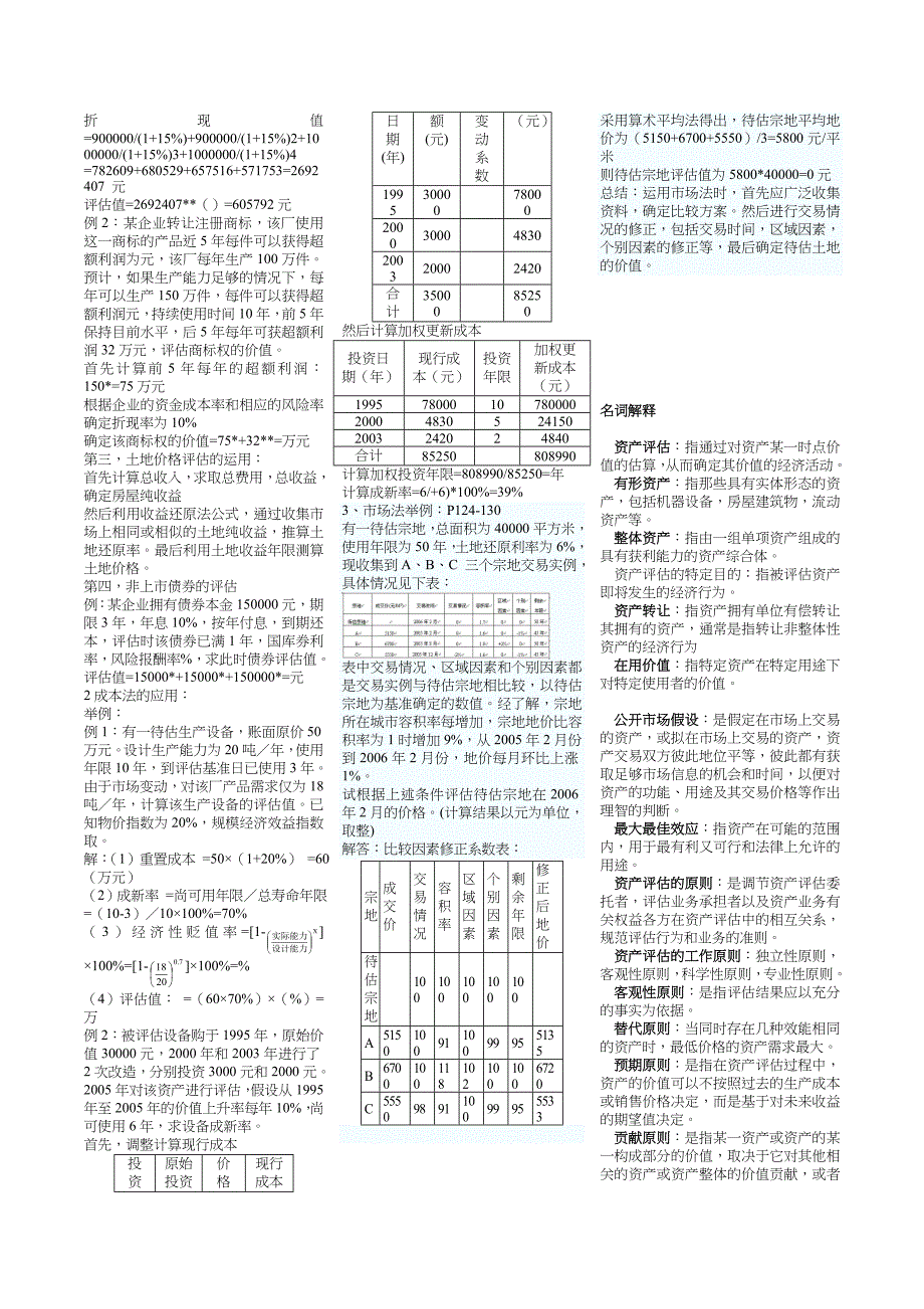 自考《资产评估》复习资料_第4页