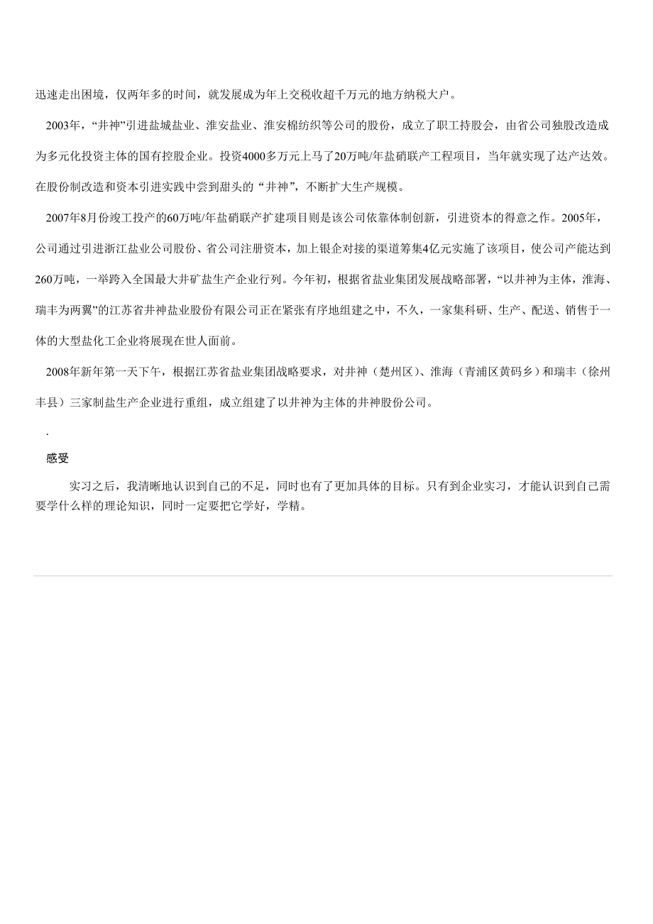 大学生井神盐业实习报告_第3页