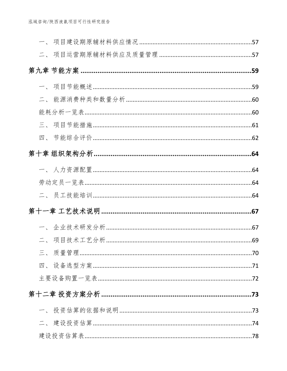 陕西液氨项目可行性研究报告（参考范文）_第4页