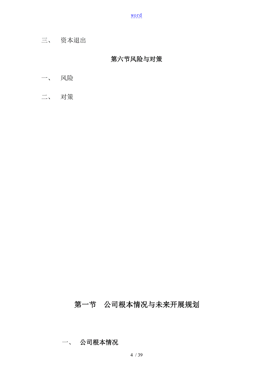 公司管理系统商业融资计划清单书实用模板_第4页