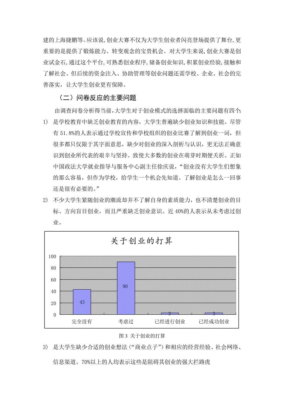 关于大学生创业模式的调查与研究_第5页