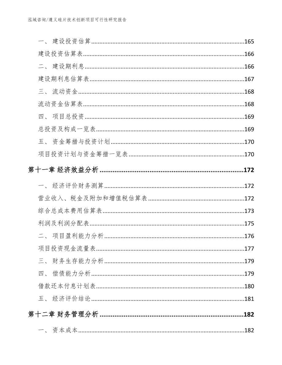 遵义硅片技术创新项目可行性研究报告（模板参考）_第5页