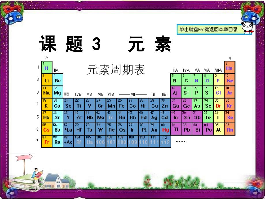 【人教版】最新版九年级化学上册：3.3-元素教学ppt课件_第1页