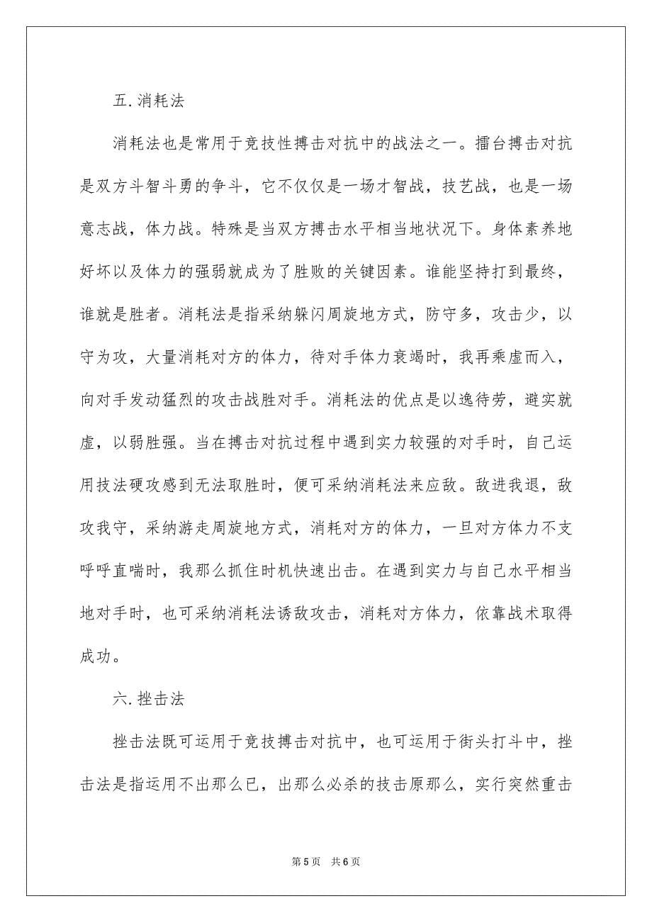 2023散打攻防技巧有哪些范文.docx_第5页