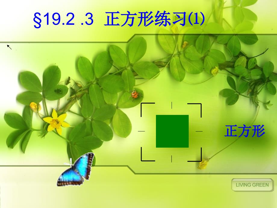 八年级数学下册 19章课件13正方形练习⑴ 课件新人教版_第1页