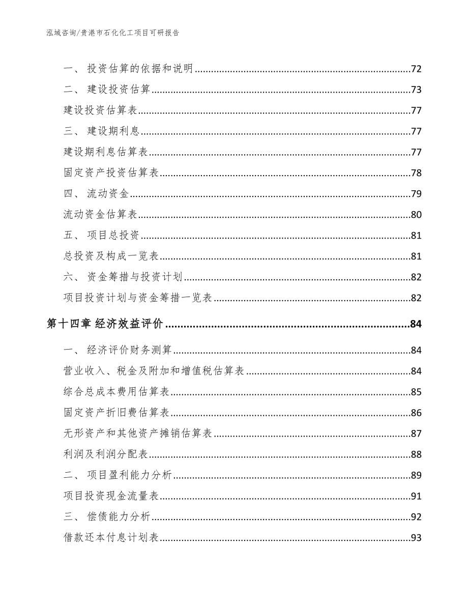 贵港市石化化工项目可研报告_第5页
