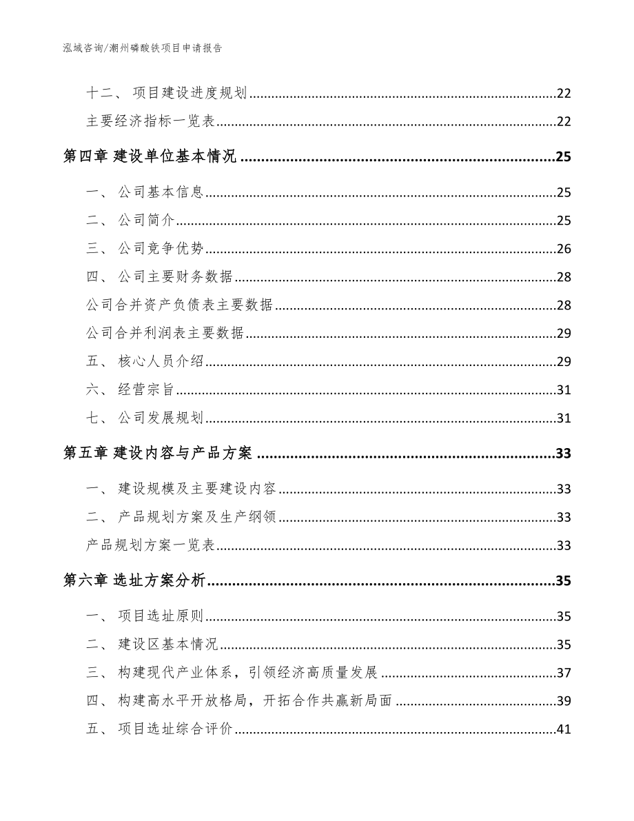 潮州磷酸铁项目申请报告_第2页