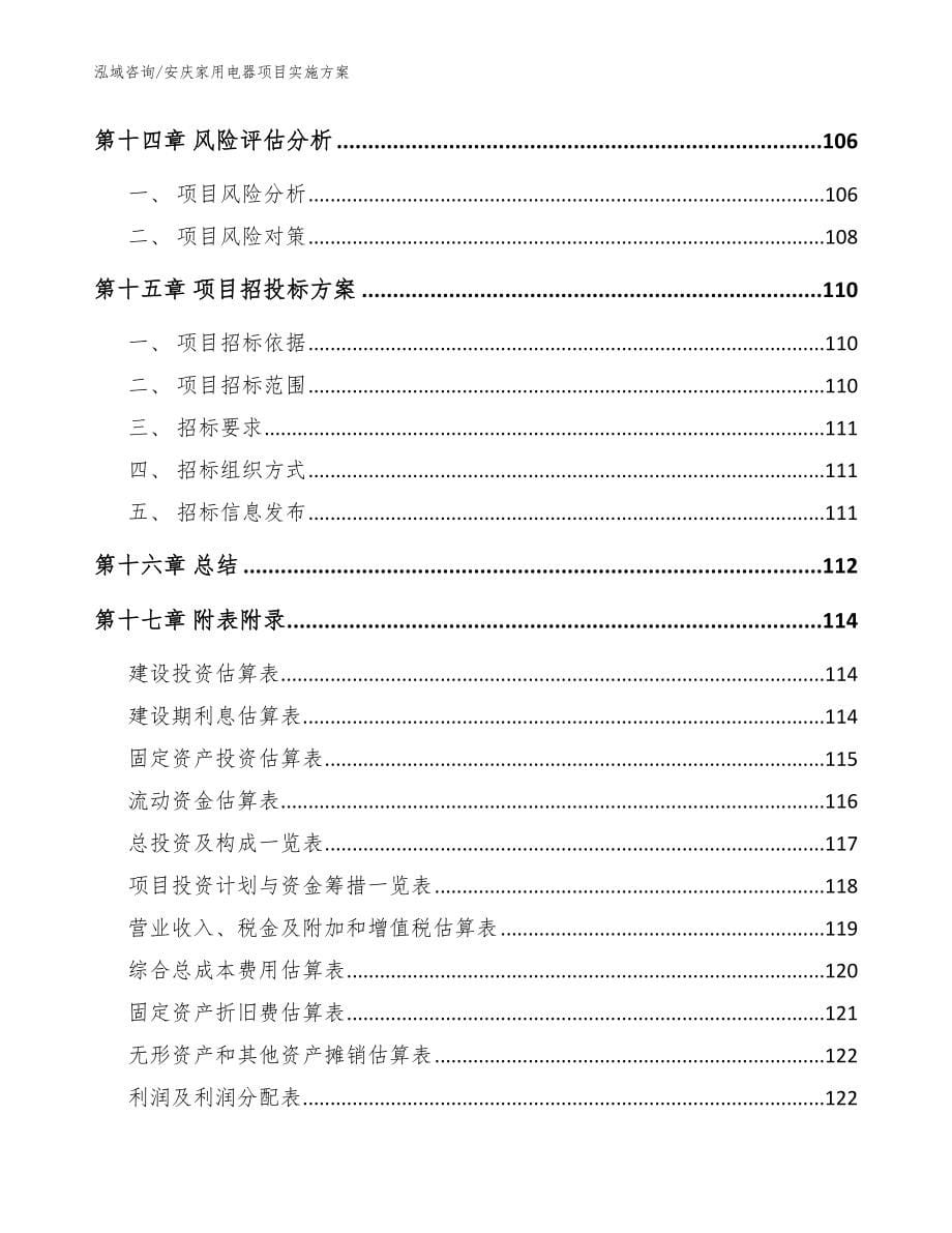 安庆家用电器项目实施方案（模板参考）_第5页