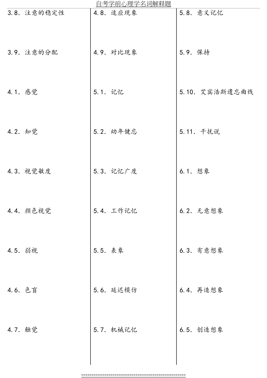 自考学前心理学名词解释题_第3页