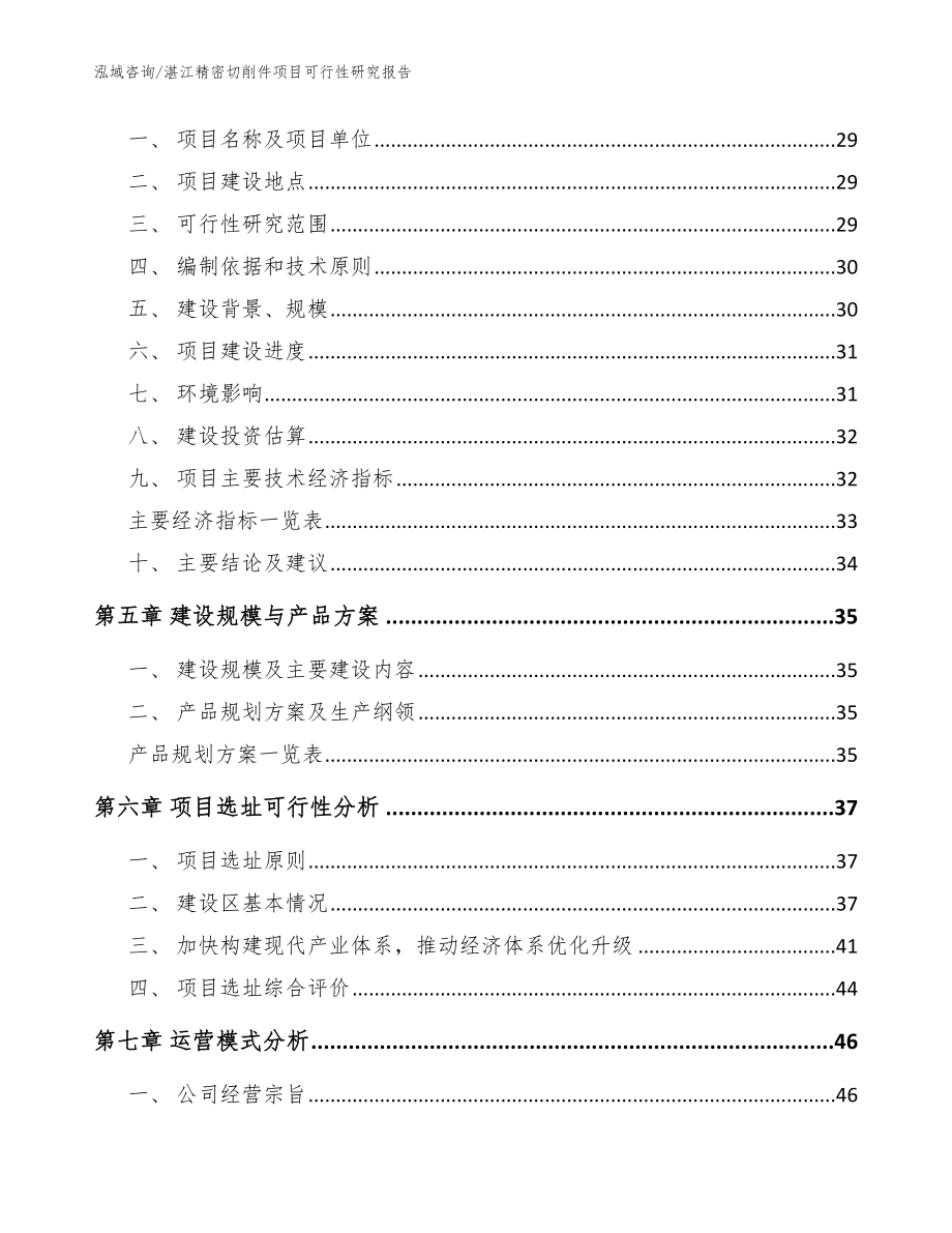 湛江精密切削件项目可行性研究报告（范文参考）_第2页