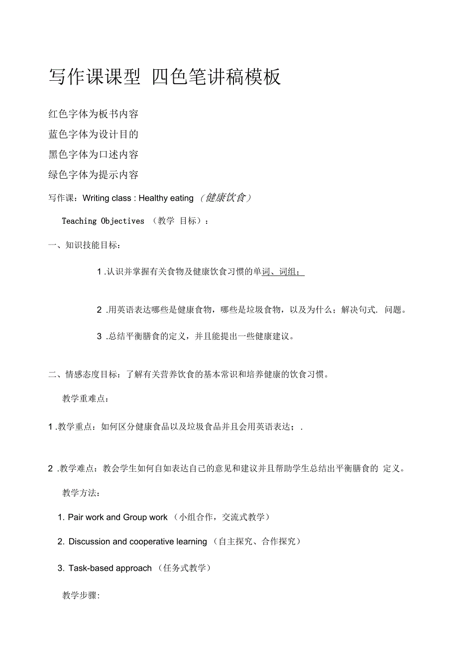 教师招聘英语面试—写作课型实战篇_第1页