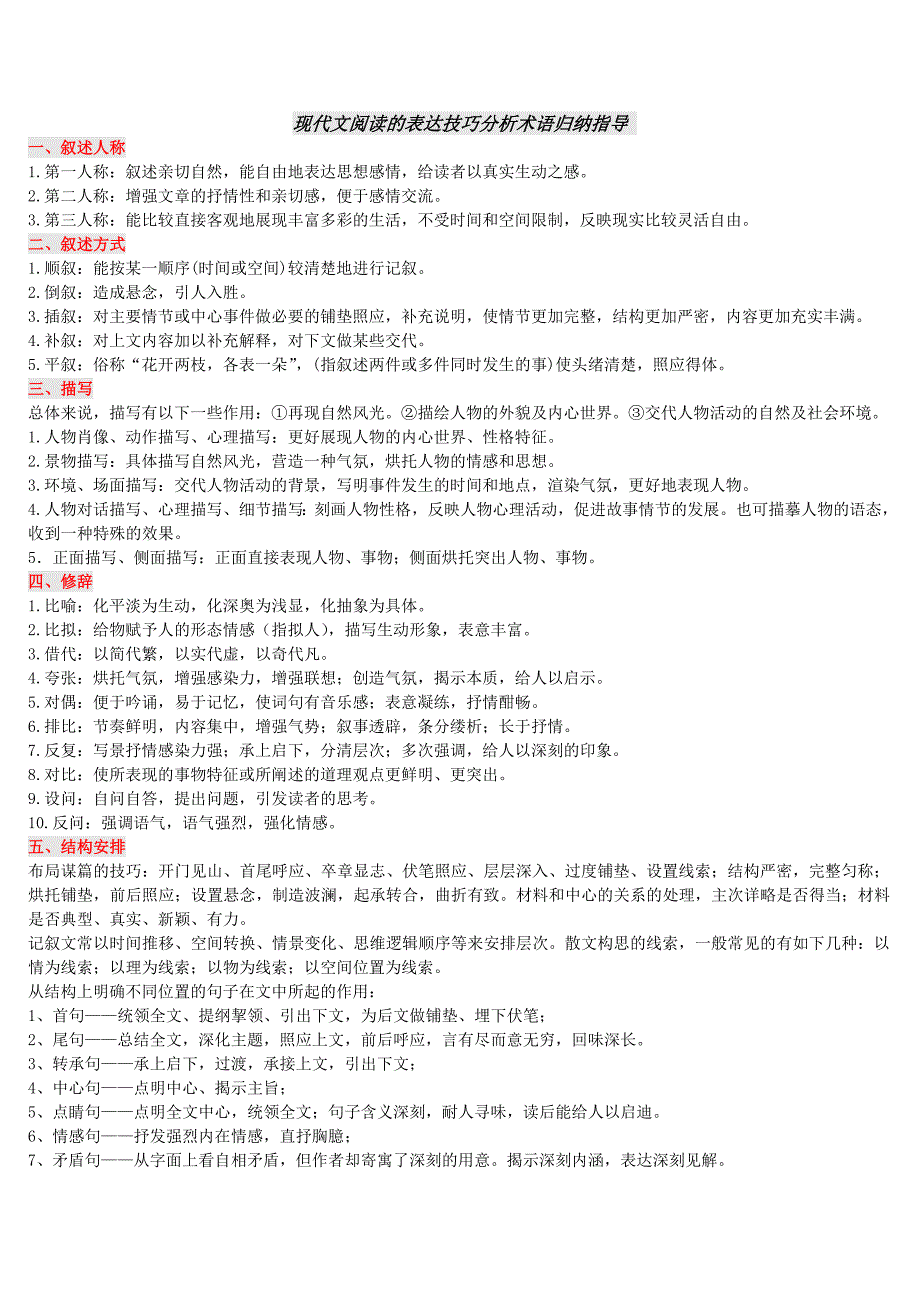 初中语文现代文阅读各种题型答题技巧总汇_第2页