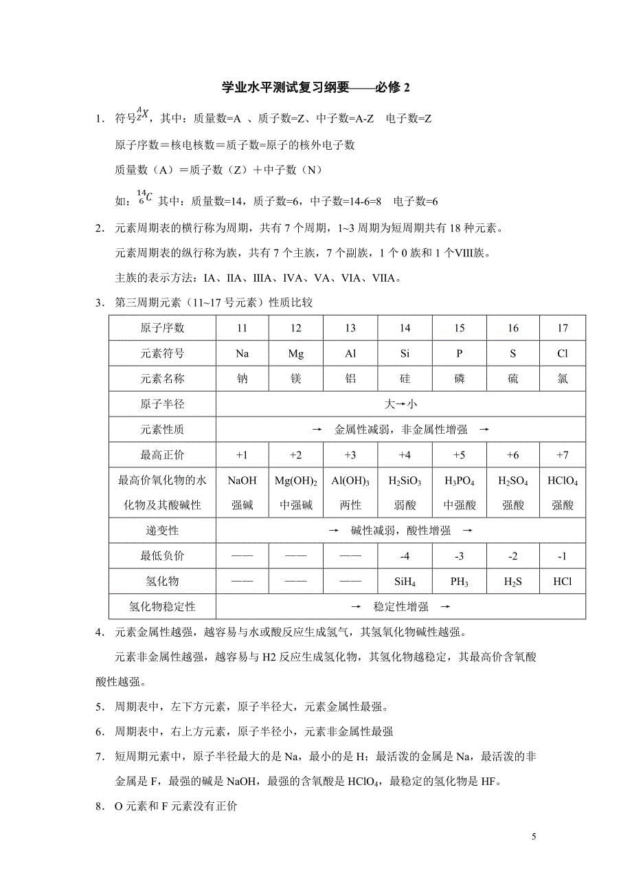 云南省高中化学会考复习纲要_第5页