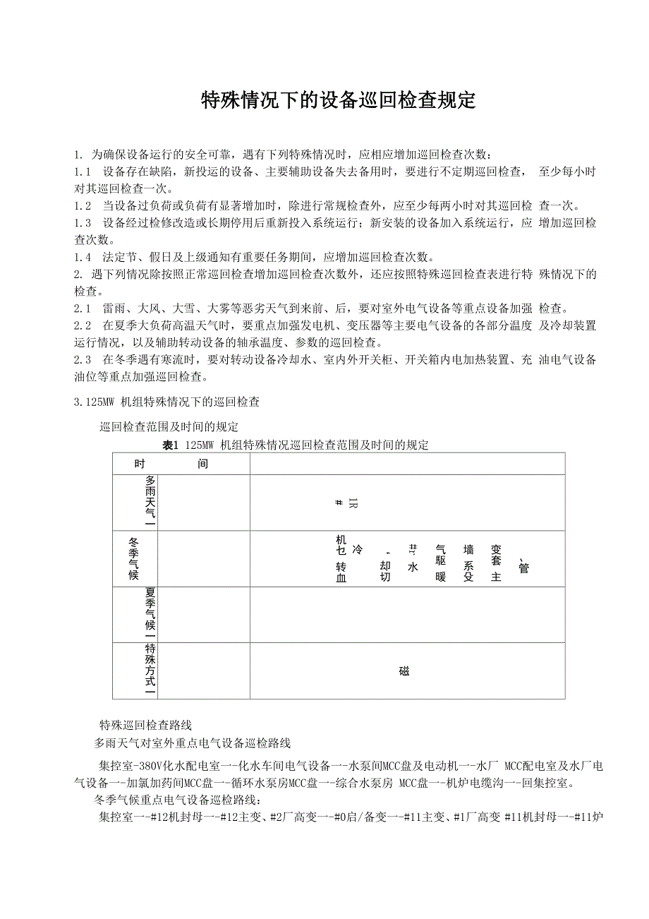 特殊情况下的设备巡回检查规定_第1页