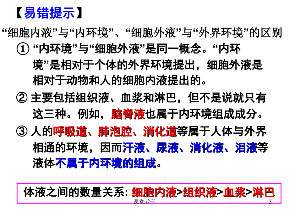 人体内环境与稳态(高三生物一轮复习)【课时讲课】_第3页