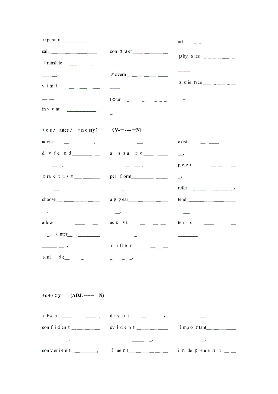 高考语法填空之词类转换-(按词性后缀排列)_第4页