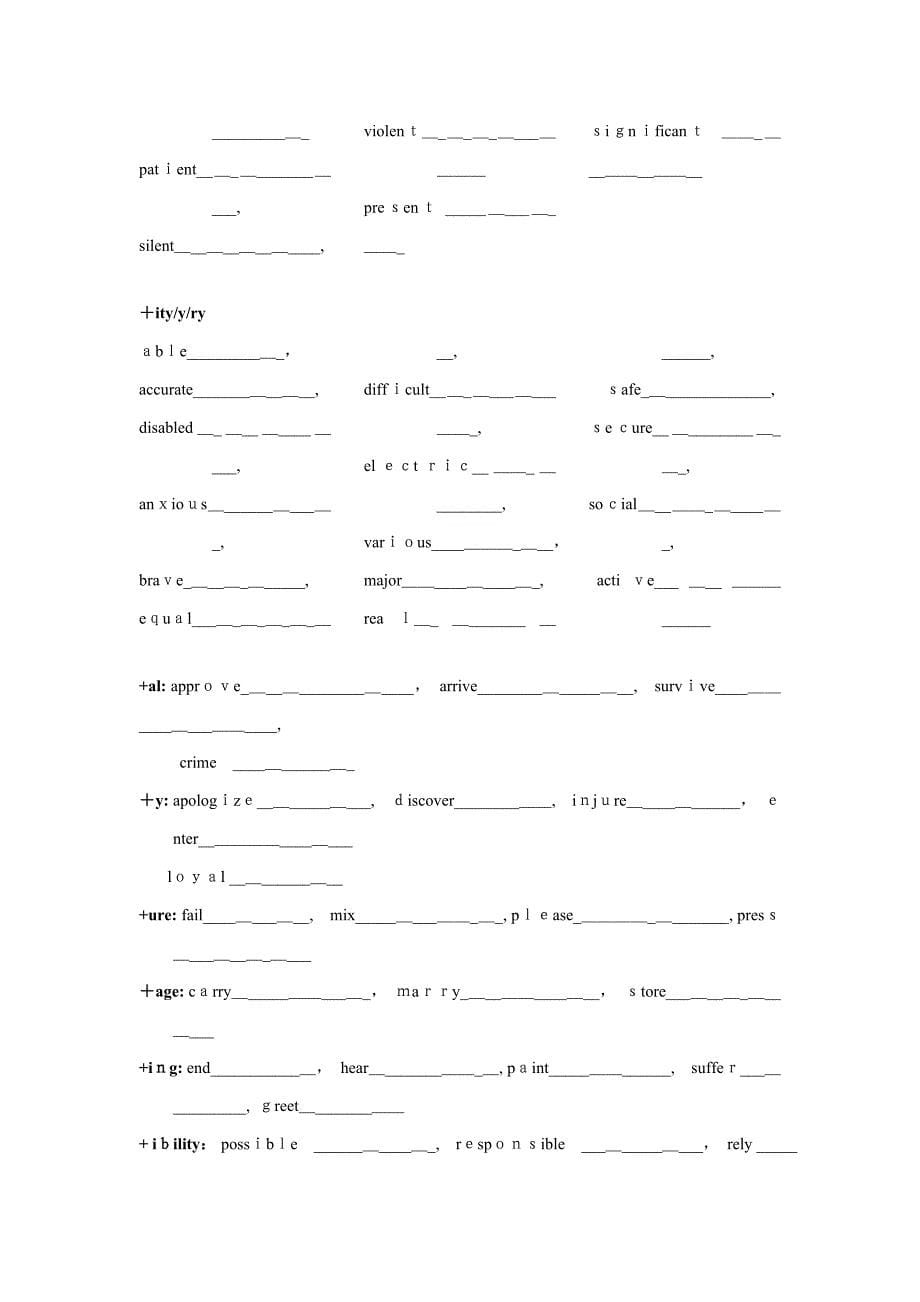 高考语法填空之词类转换-(按词性后缀排列)_第5页