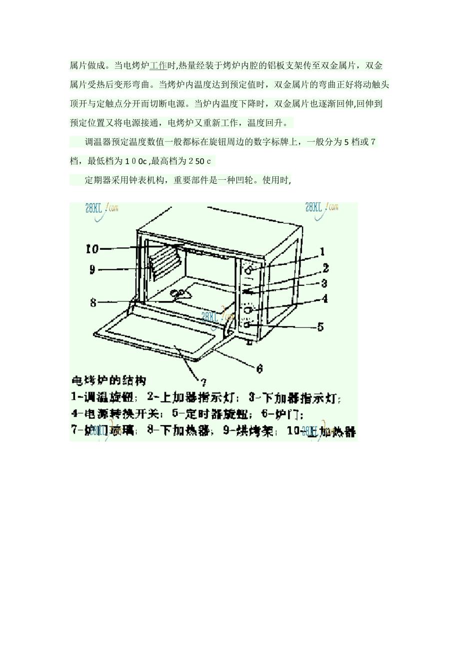 电烤箱的结构和原理及维修_第2页