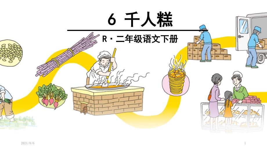 最新部编版二年级语文下册千人糕PPT_第1页