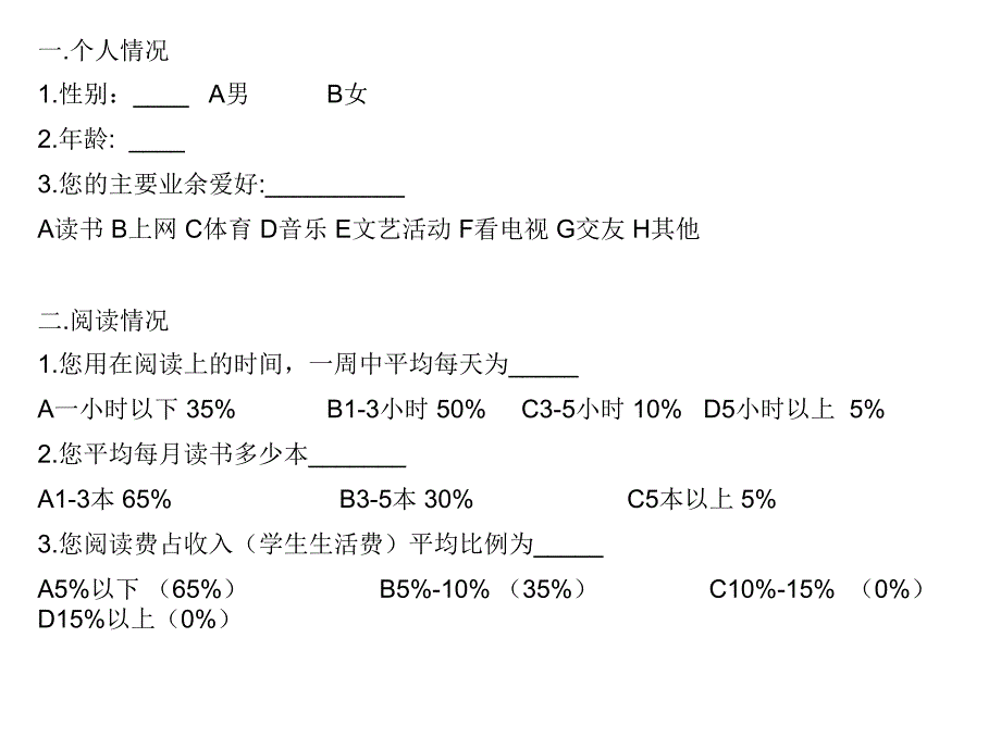 大学生阅读调查问卷全_第2页