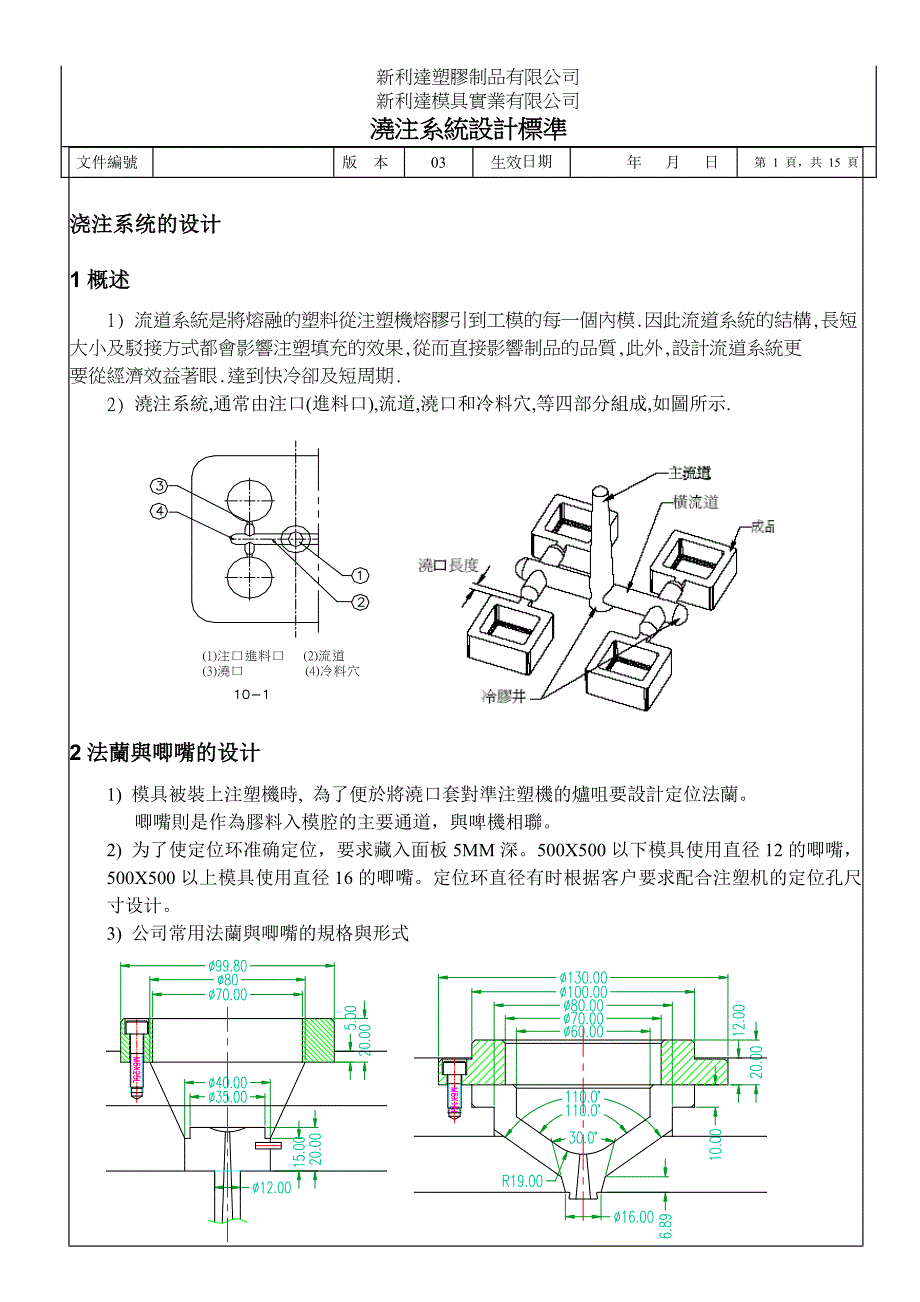 模具浇注系统设计标准_第1页