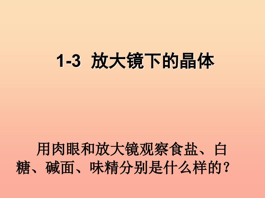 六年级科学下册 第一单元 微小世界 3《放大镜下的晶体》课件2 教科版.ppt_第1页