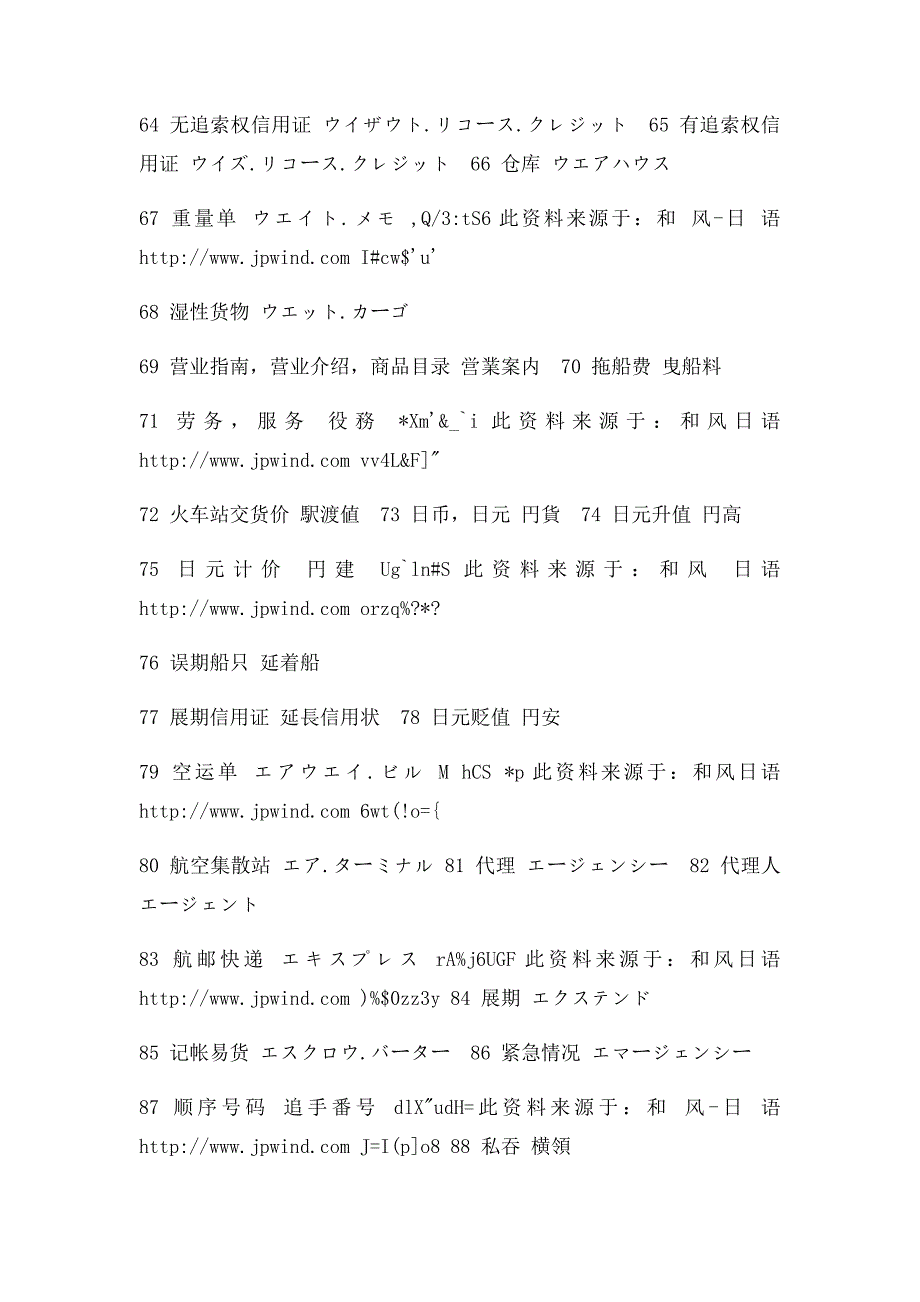 常用日语国际贸易用语_第4页