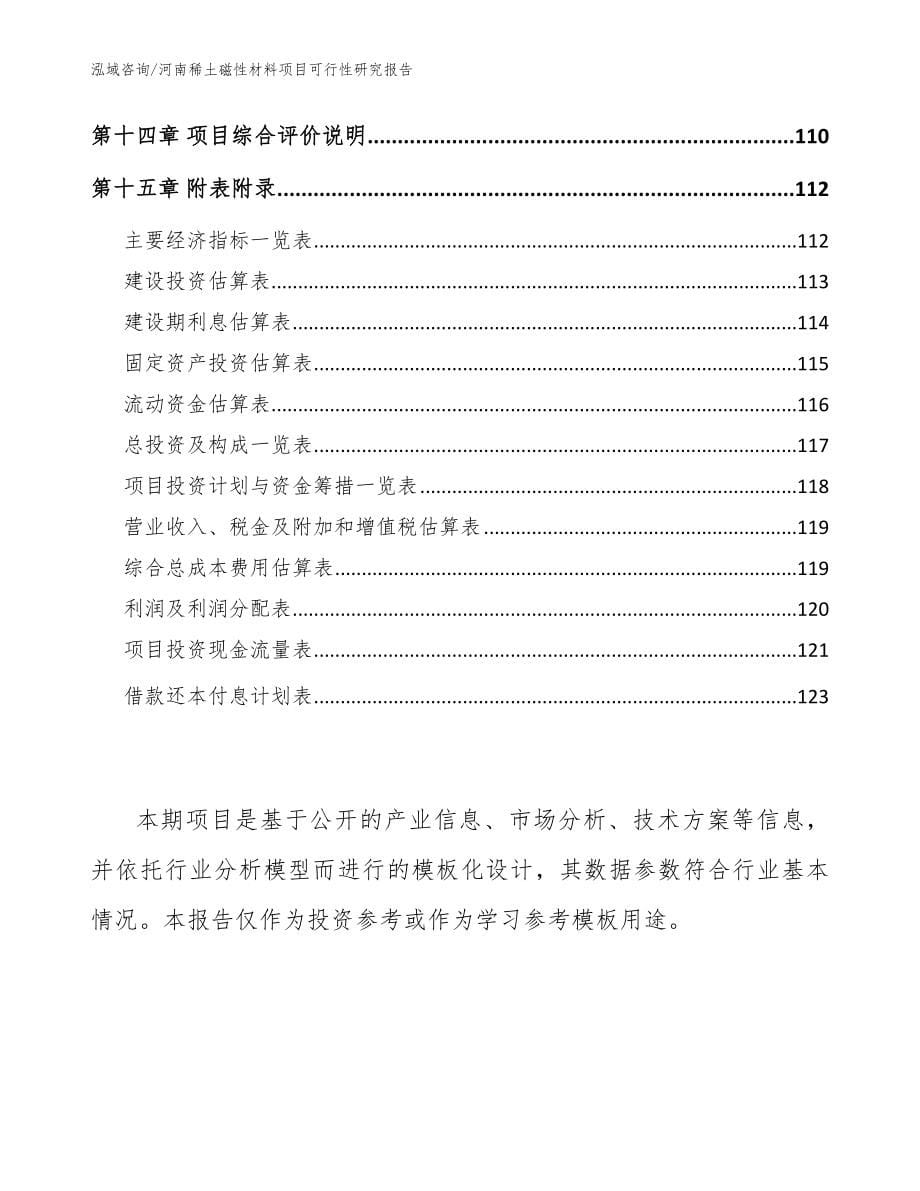 河南稀土磁性材料项目可行性研究报告模板_第5页