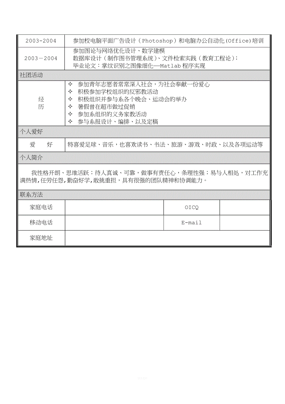 模拟应聘大赛个人简历模板.doc_第4页