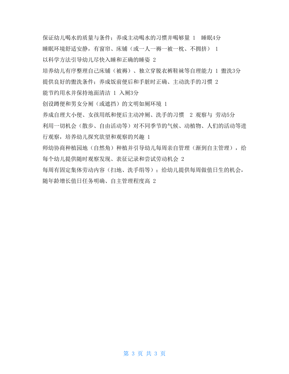 青岛市幼儿园班级一日活动质量评价标准_第3页