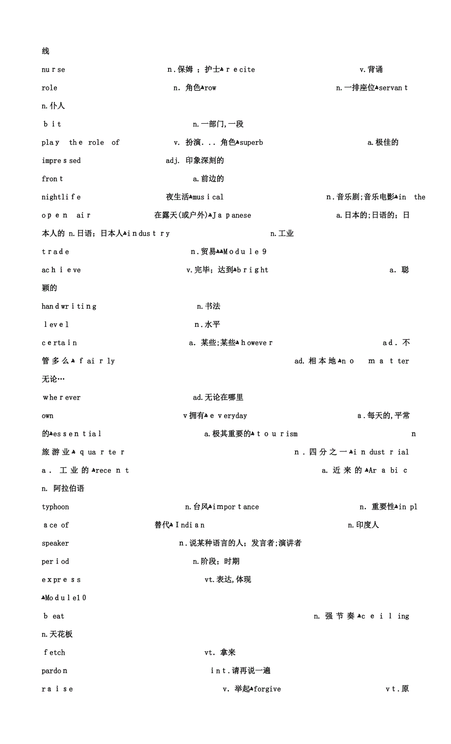 外研版九年级英语下册单词表_第4页