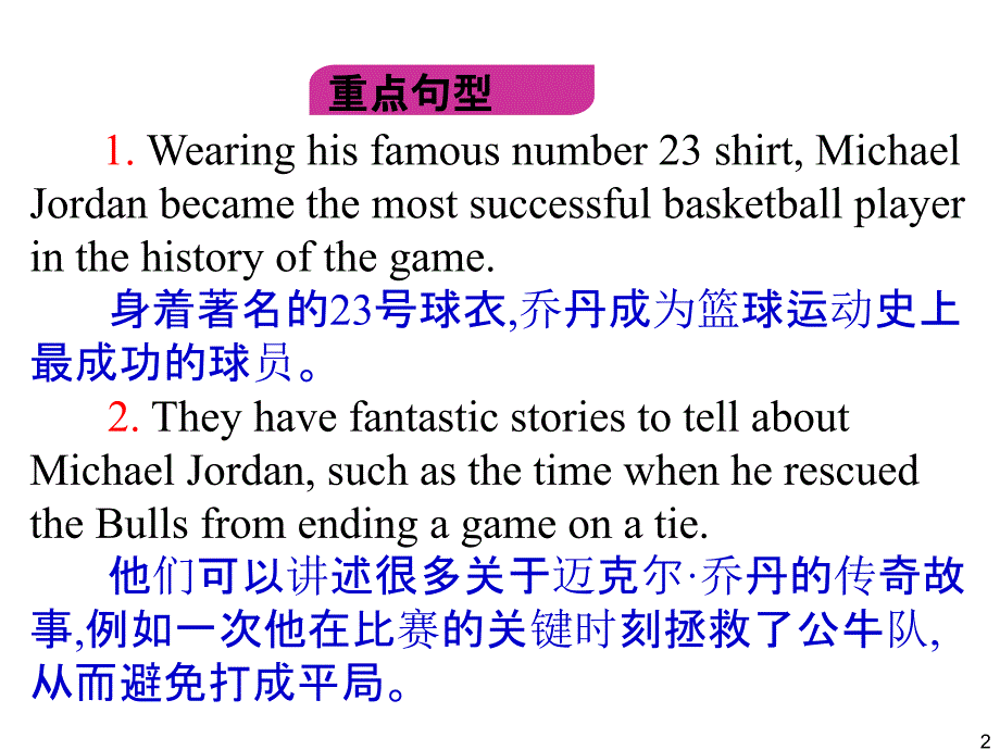 外研版高中英语一轮复习精品课件选修7M1Basketball_第2页