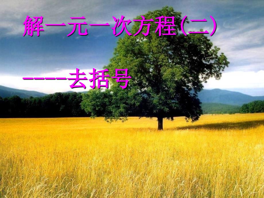 一元一次方程去括号课件.ppt_第1页