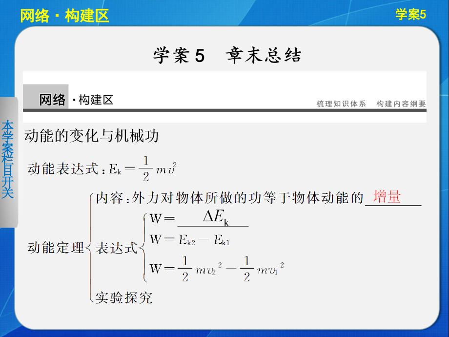 第3章 动能的变化与机械功 章末总结课件（沪科版必修2）_第1页