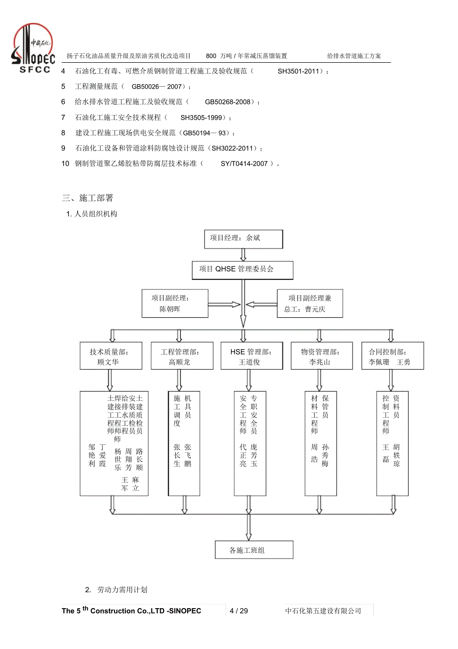 扬子常减压给排水管道施工技术方案初版_第4页