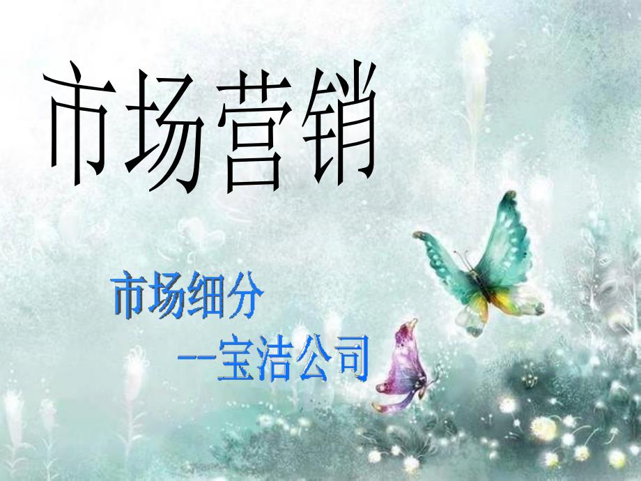宝洁市场细分课件_第1页