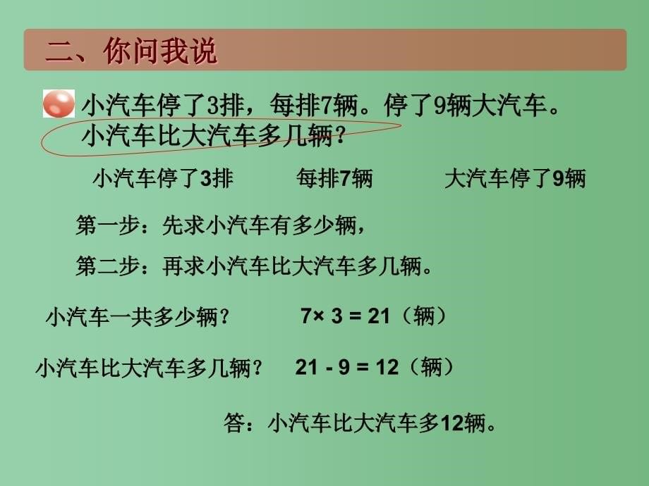 二年级数学下册 第八单元《休闲假日—解决问题》课件4 青岛版六三制_第5页