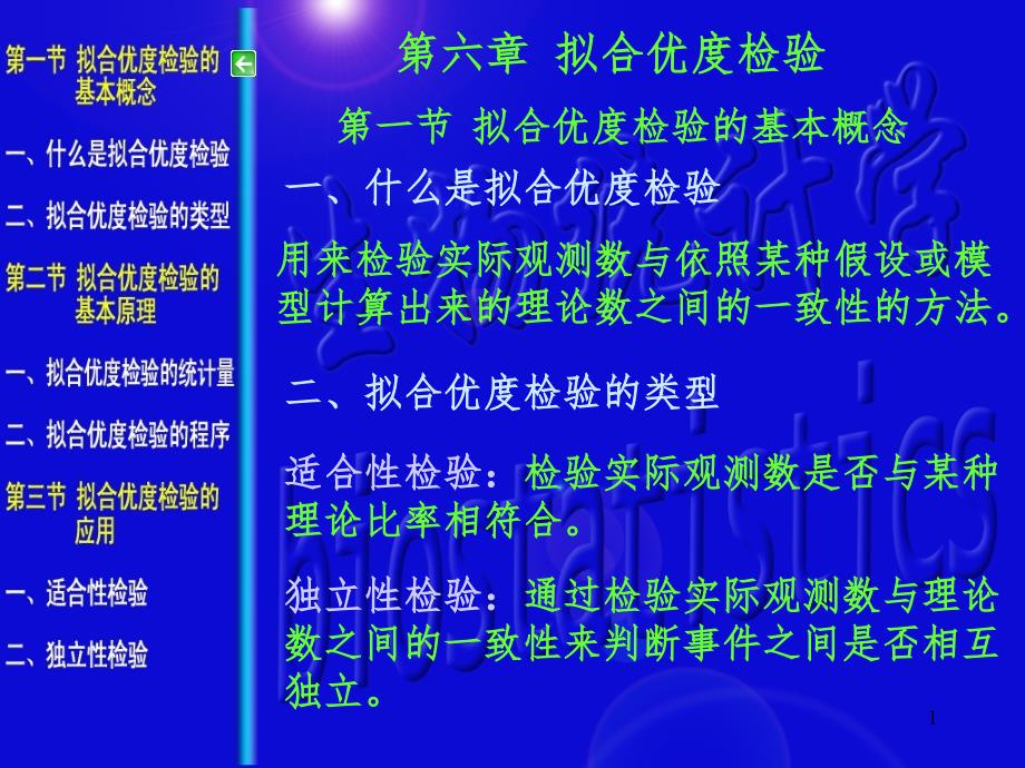 第六章拟合优度检验PPT课件_第1页