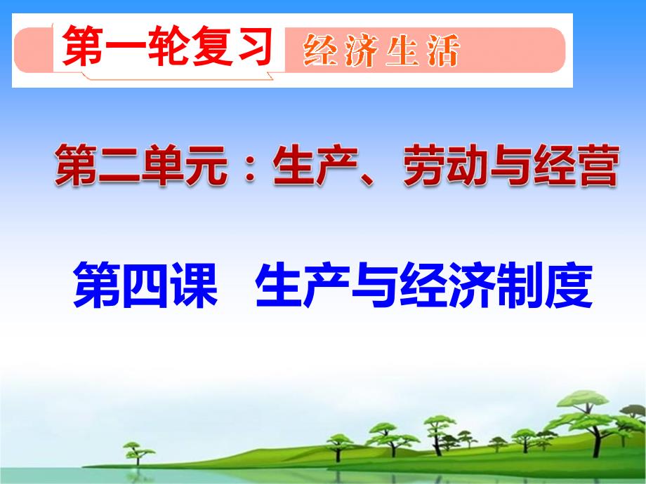 生产与经济制度高三一轮复习课件资料_第1页