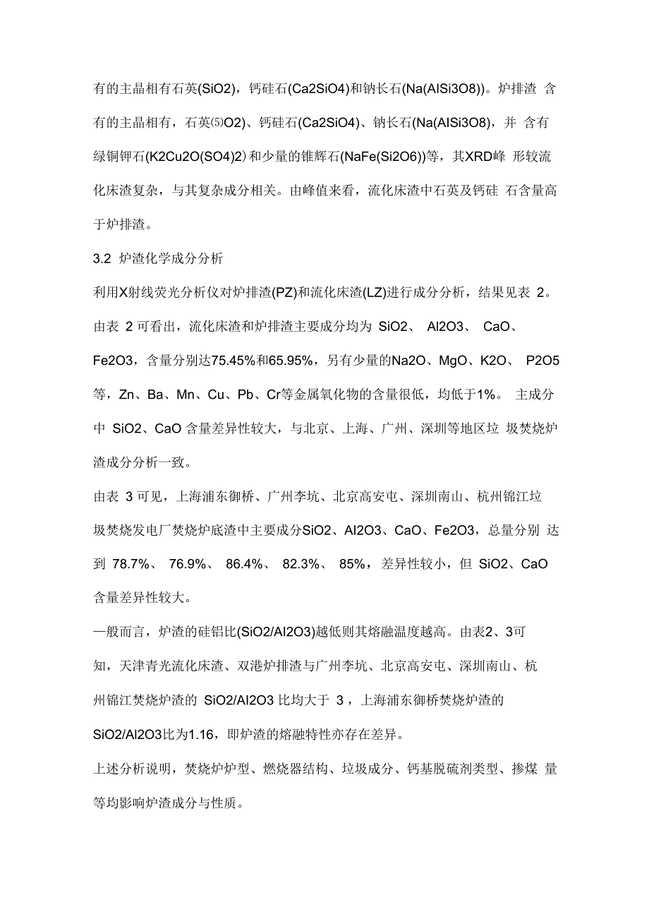 两种焚烧炉渣的主要成分分析_第4页