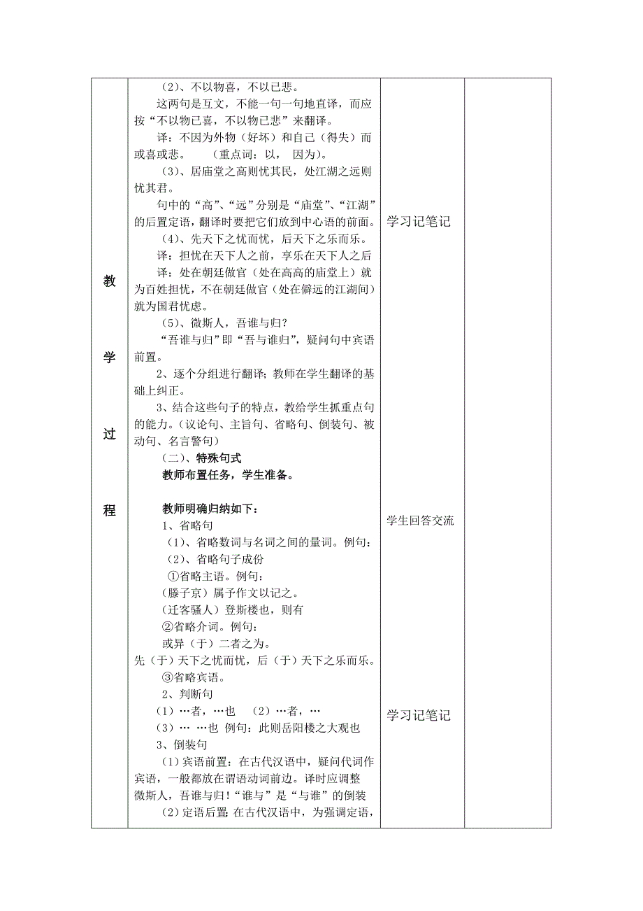 《岳阳楼记》复习课表格教案.doc_第4页