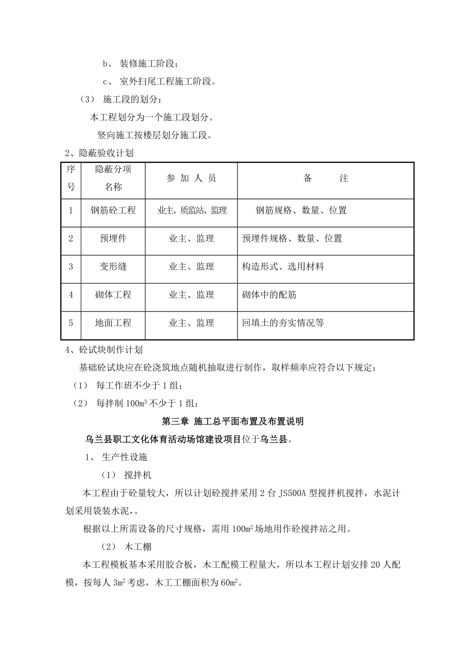 室内体育活动馆新建项目施工组织设计_第3页