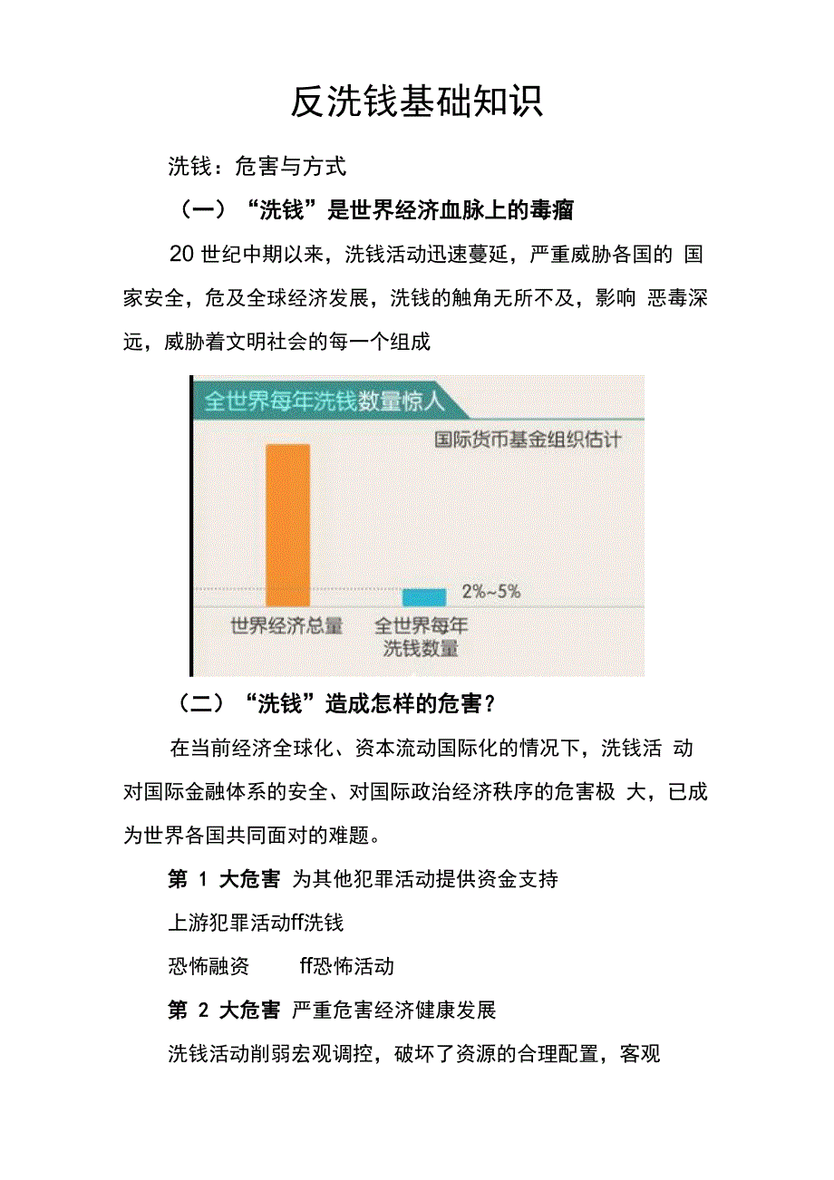 反洗钱基础知识之洗钱：危害与方式_第1页