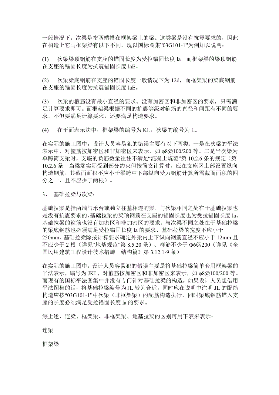 连梁、框架梁、次梁和基础拉梁区别和设计.doc_第2页