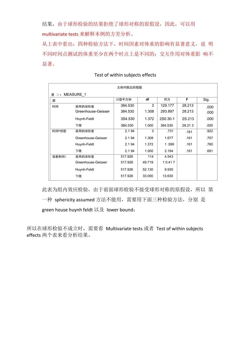 重复测量设计的方差分析spss例析_第5页